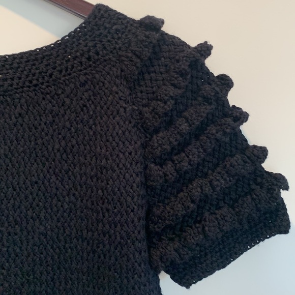 Exquisite black sweater with frills - Picture 6 of 7